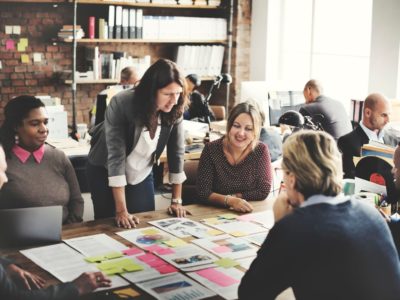 group of people working